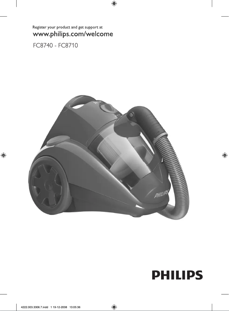 Page 1 de la notice Manuel utilisateur Philips EasyClean FC8720