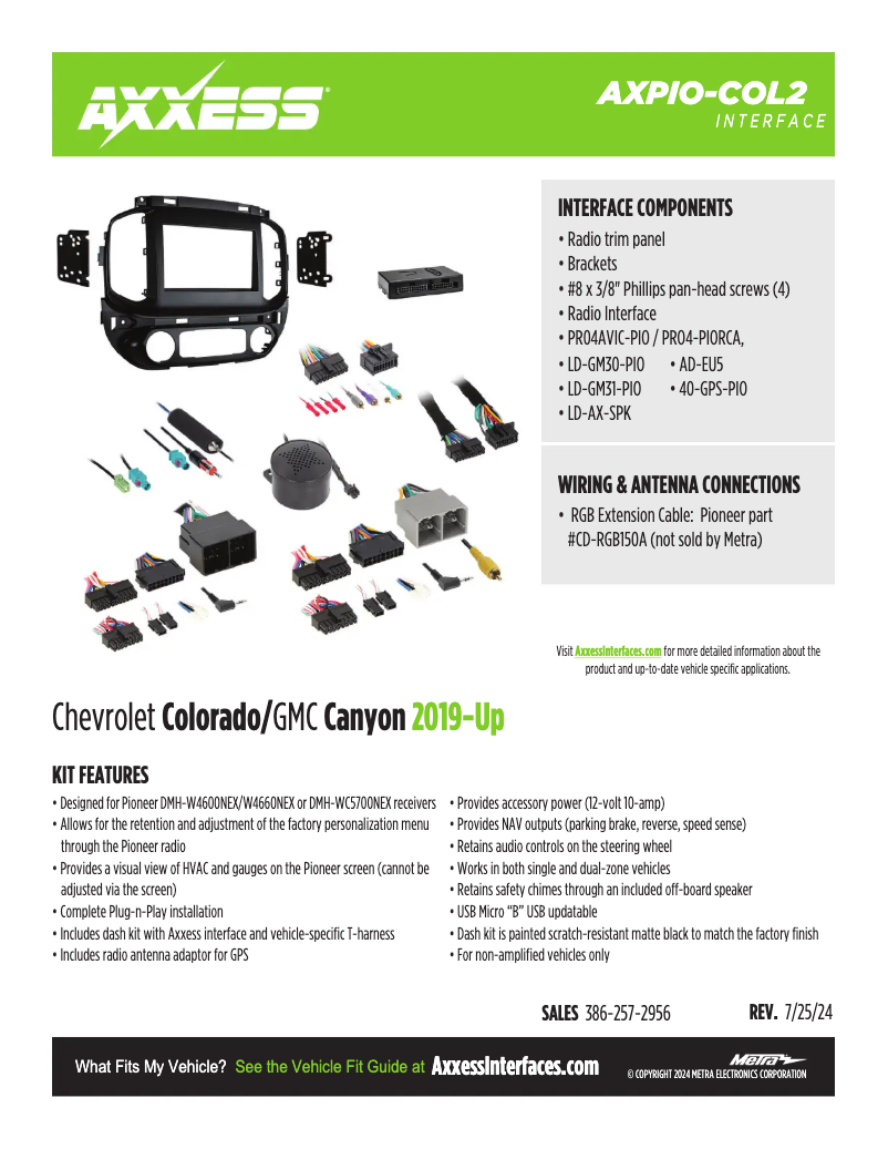 Página 1 del manual Ficha técnica AXESS AXPIO-COL2