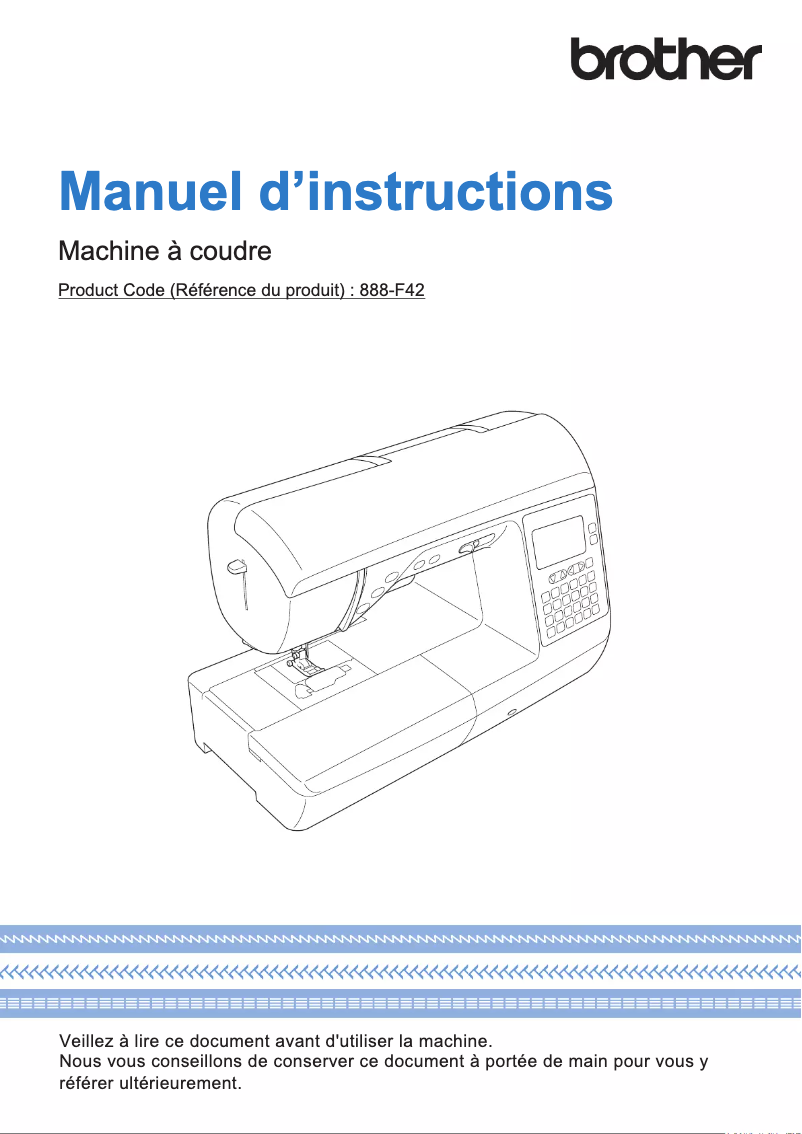 Image de la première page du manuel de l'appareil Innov-is NV1040SE