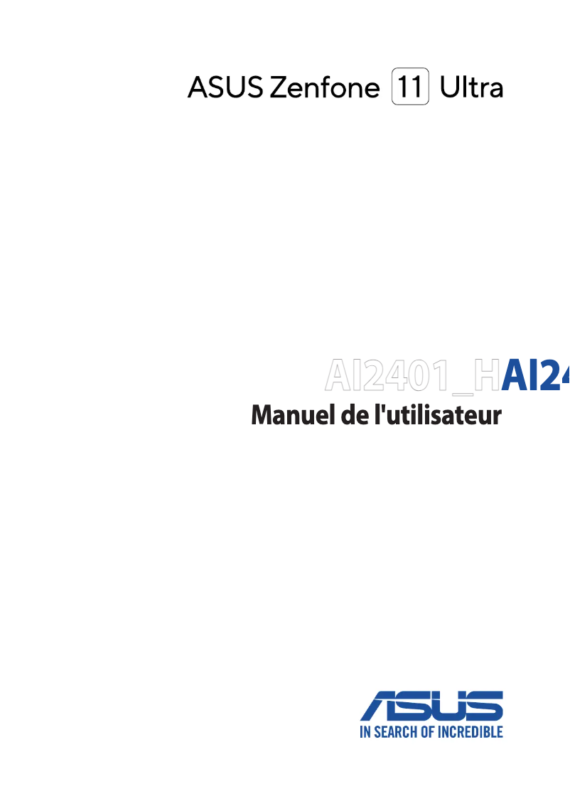 Image de la première page du manuel de l'appareil Zenfone 11 Ultra