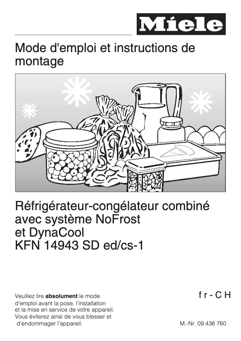 Image de la première page du manuel de l'appareil KFN 14943 SD ed/cs-1