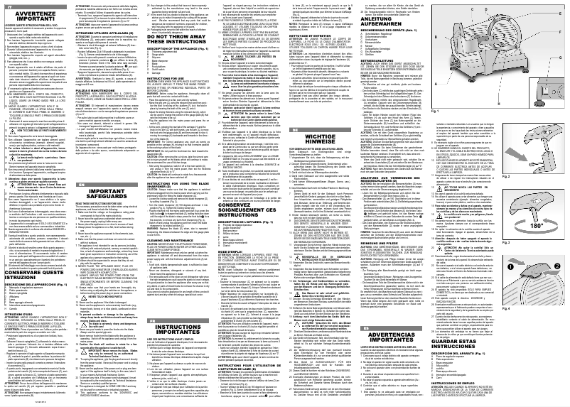 Page n°1 - Manuel utilisateur Ariete SL2060