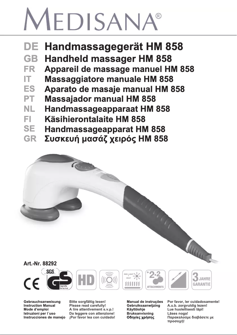 Página 1 del manual Manual de usuario Medisana HM 858