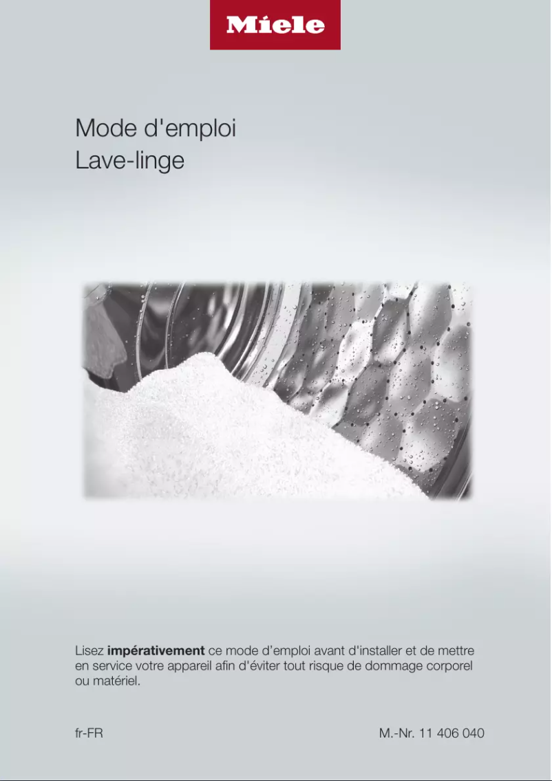 Page 1 de la notice Manuel utilisateur Miele WCI 960