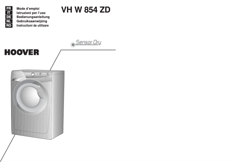 Page n°1 - Manuel utilisateur Hoover VH W854ZD-86S