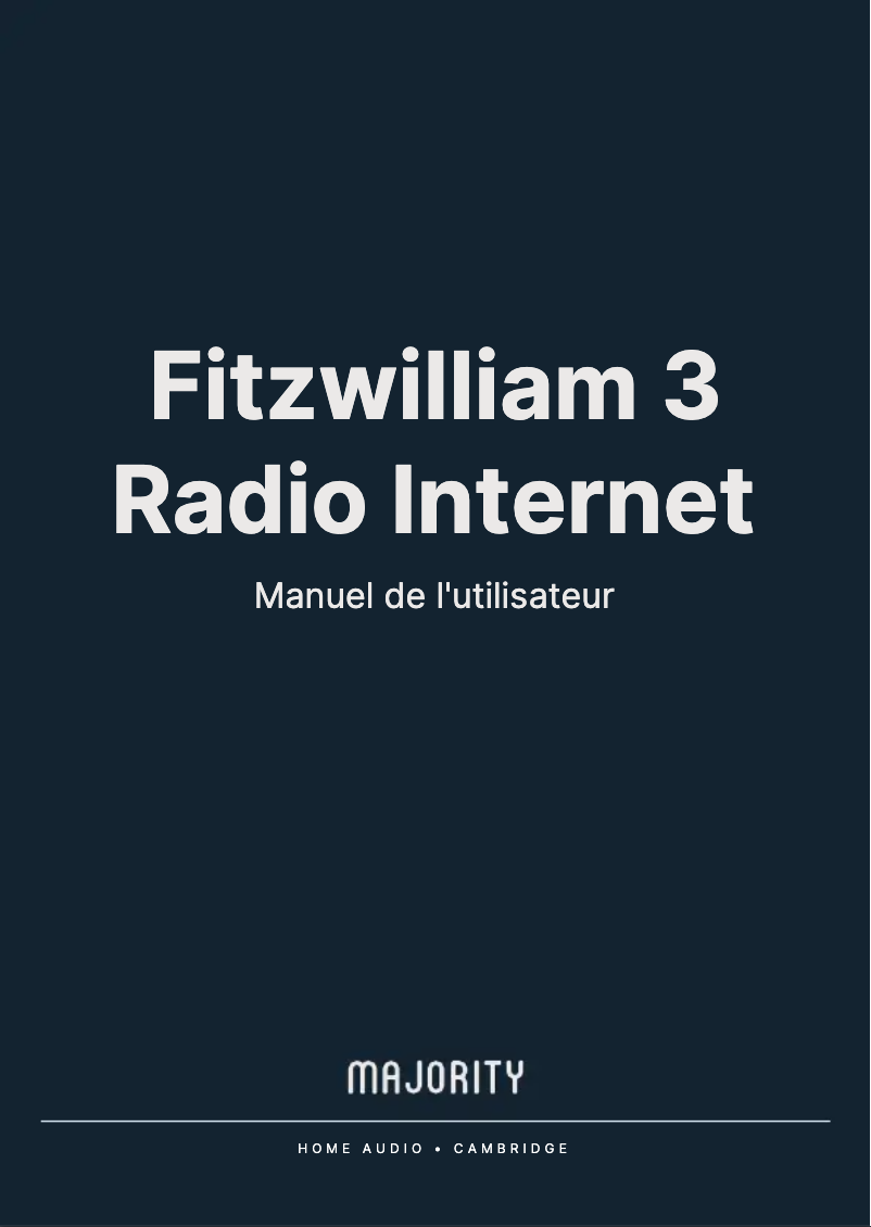 Page n°1 - Manuel utilisateur Majority Fitzwilliam 3