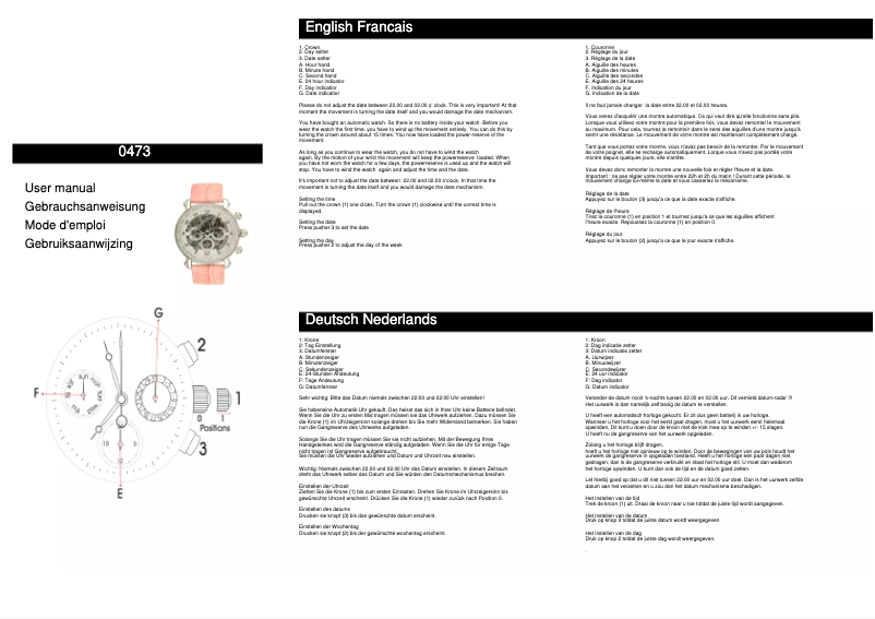 Page 1 de la notice Manuel utilisateur Davis 0473