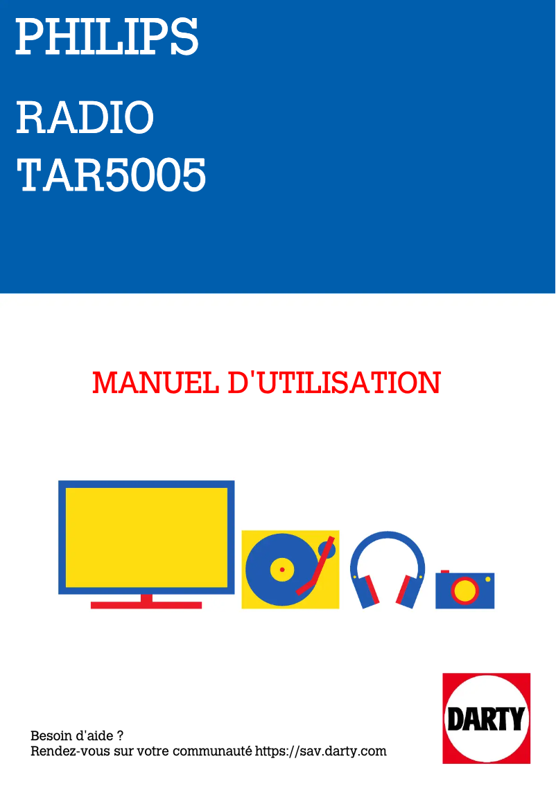 Page 1 de la notice Manuel utilisateur Philips TAR5005