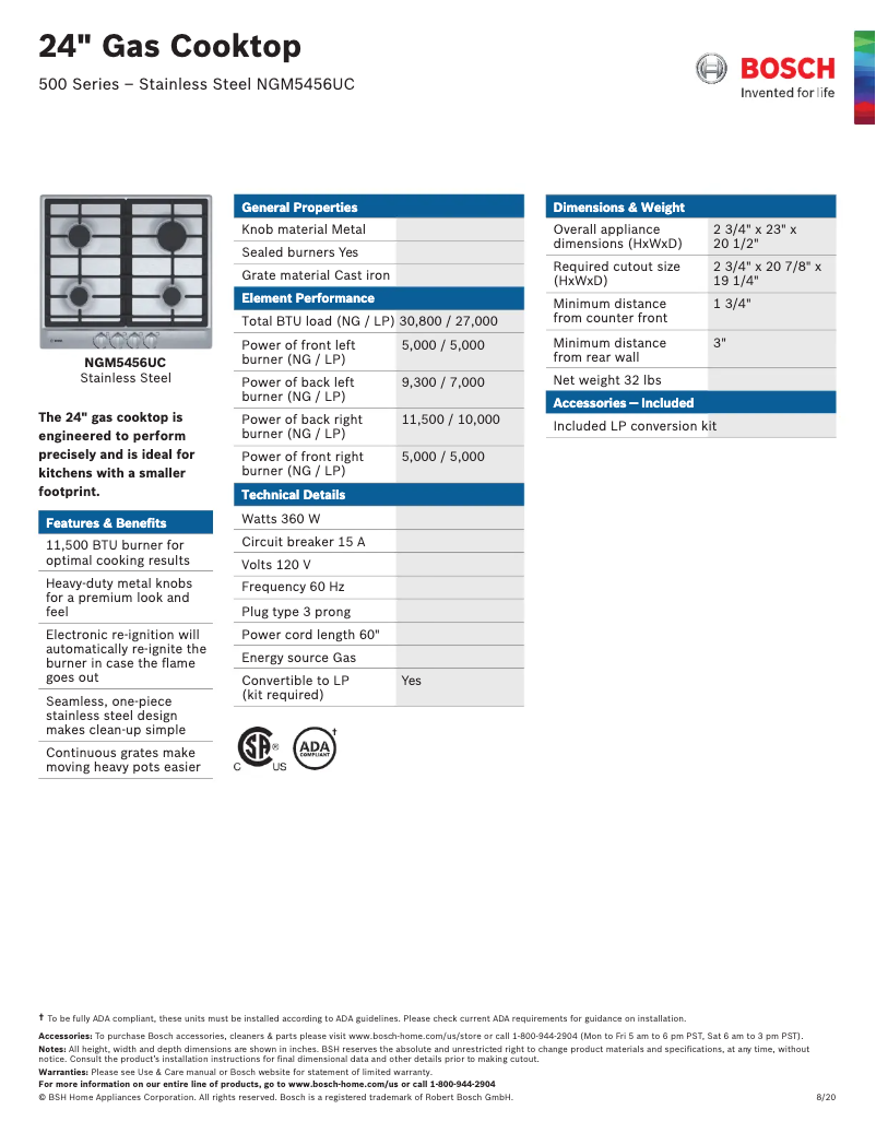 Imagen de la primera página del manual del dispositivo NGM5456UC