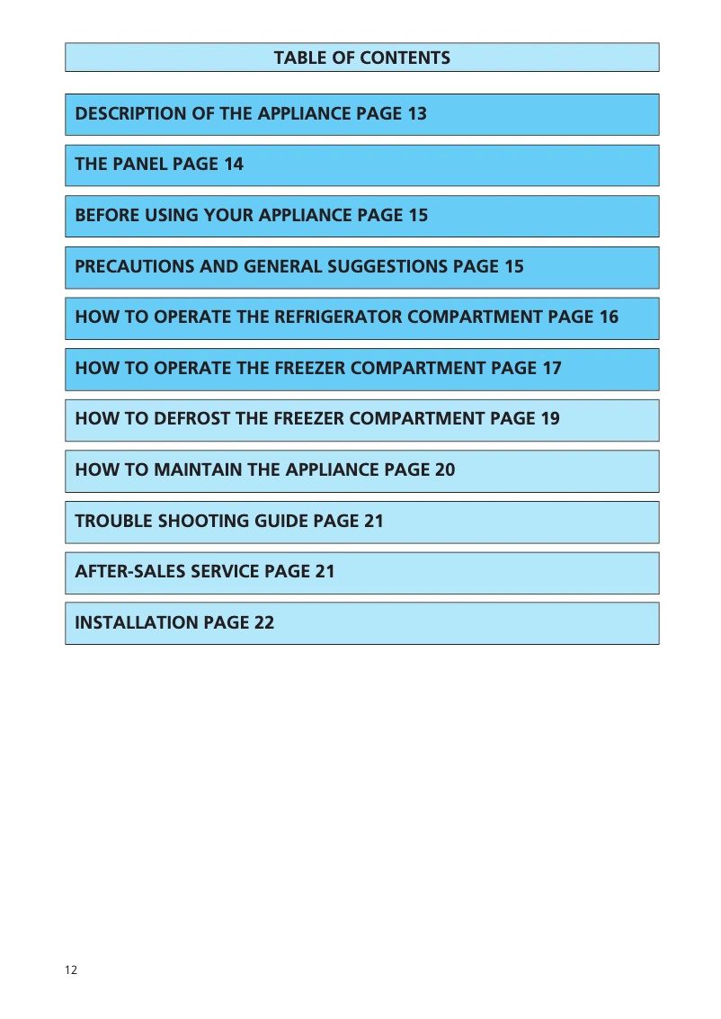 Page 1 de la notice Manuel utilisateur Whirlpool ART 868 G
