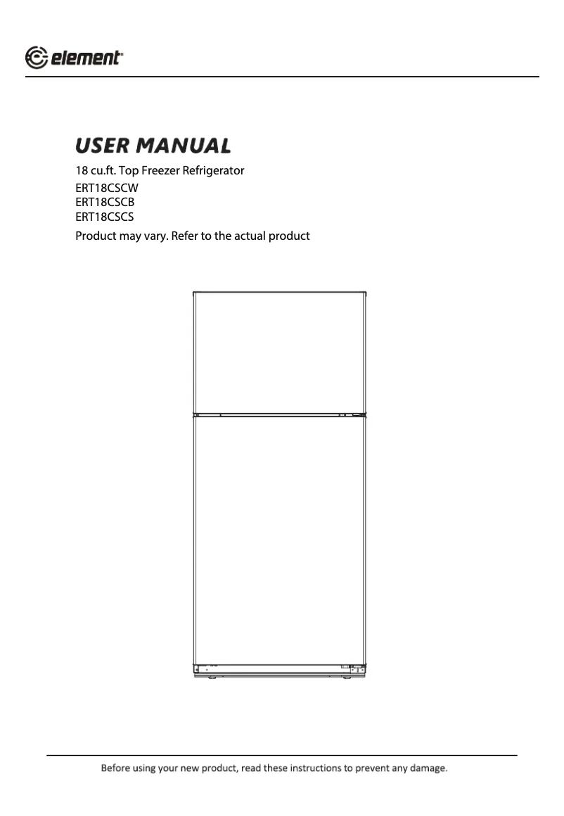 Page 1 de la notice Manuel utilisateur Element ERT18CSCS