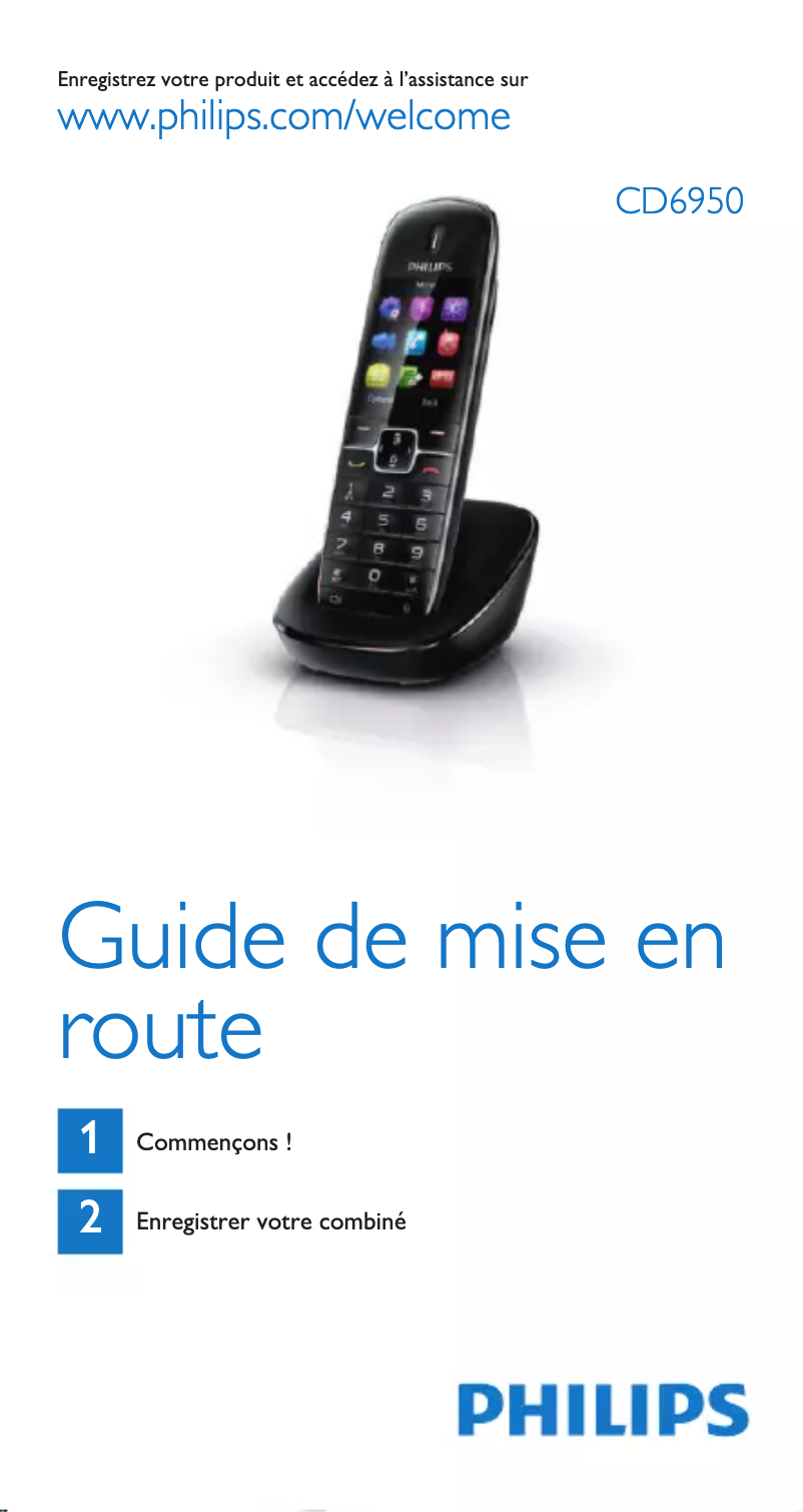 Página 1 del manual Guía de inicio rápido Philips BeNear CD6950B