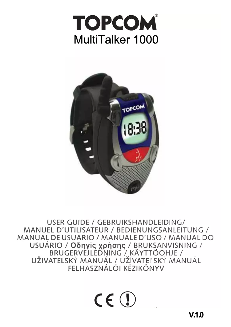 Page n°1 - Manuel utilisateur Topcom Multitalker 1000 B