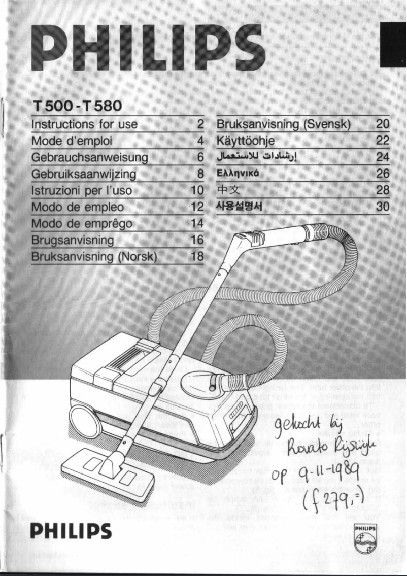 Imagen de la primera página del manual del dispositivo T580