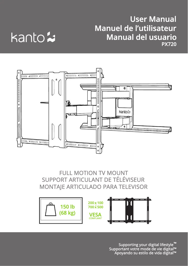 Página 1 del manual Manual de usuario Kanto PX720