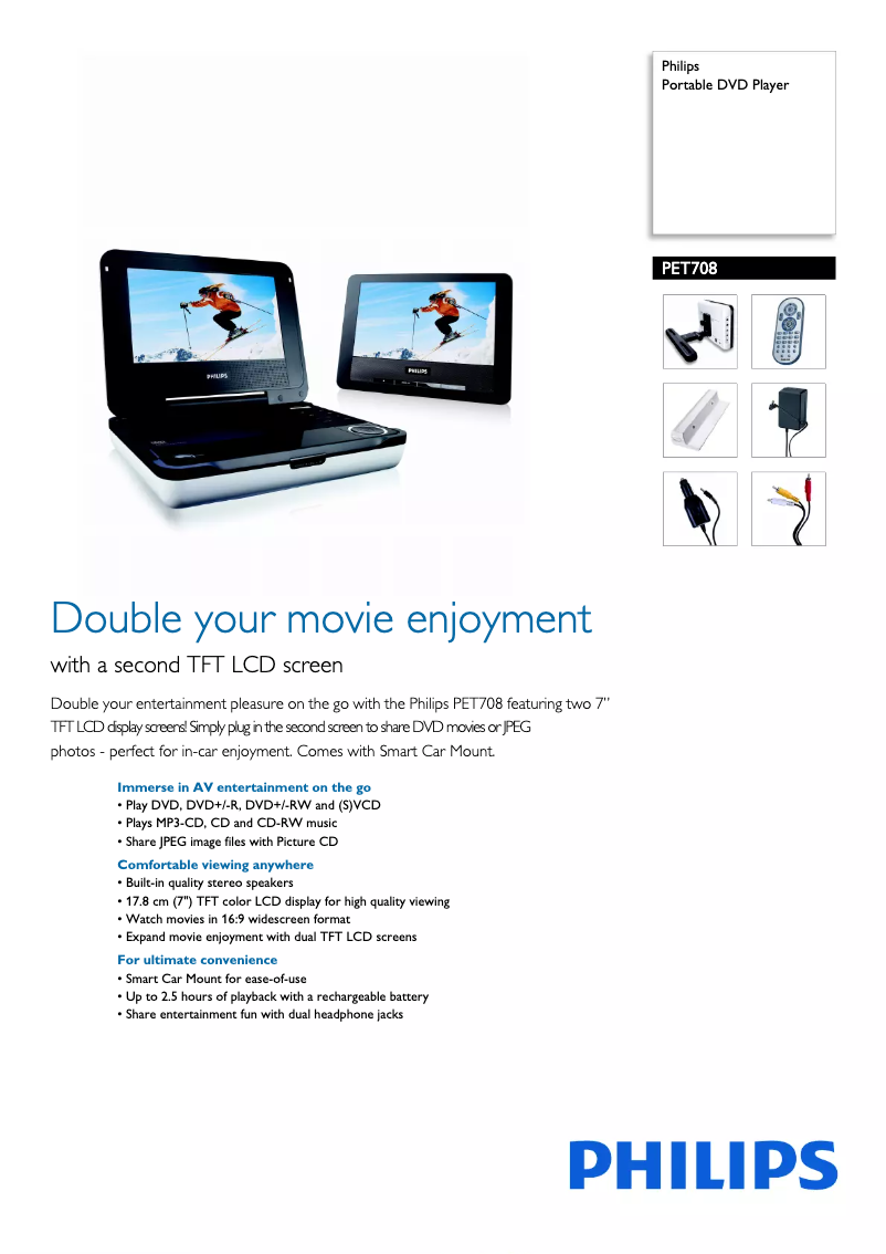 Image de la première page du manuel de l'appareil PET708