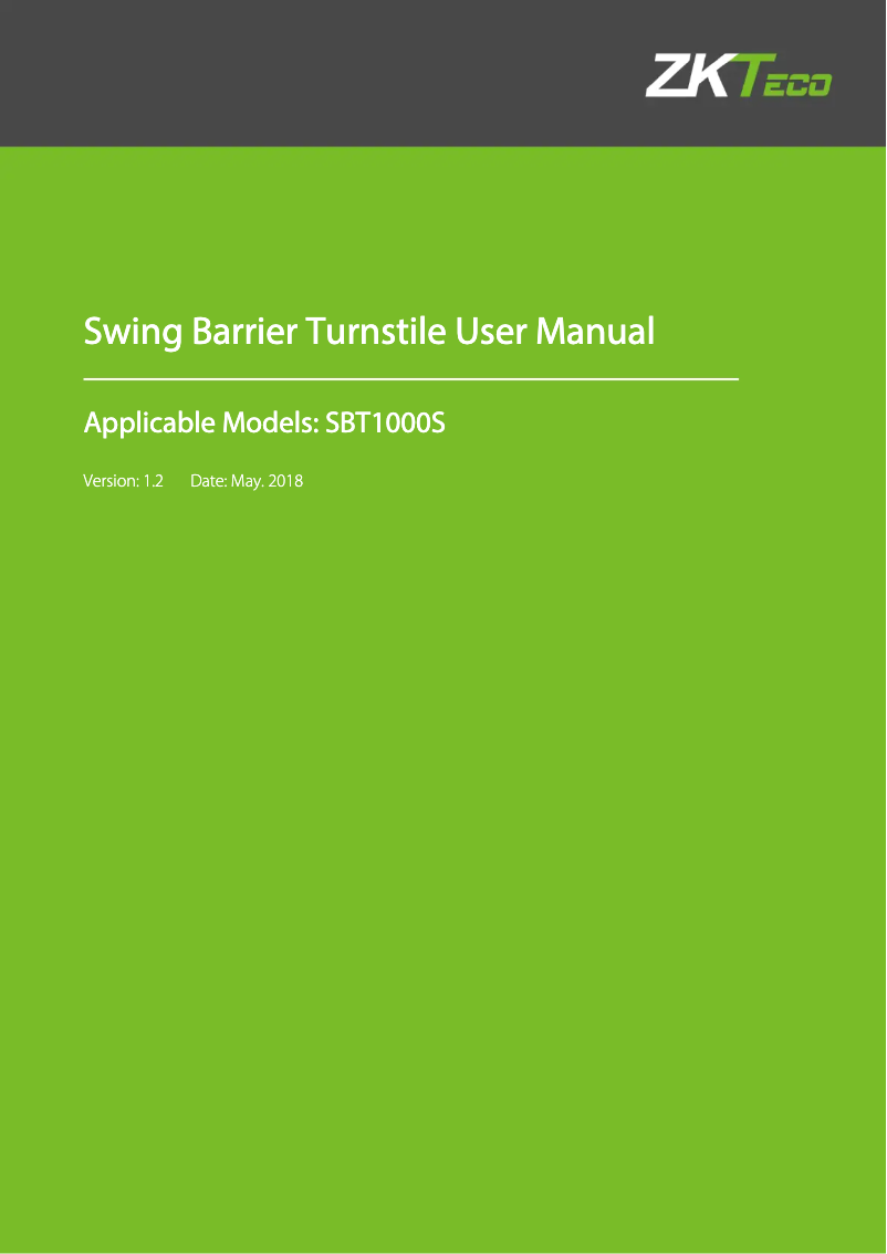 Image de la première page du manuel de l'appareil SBT1022S