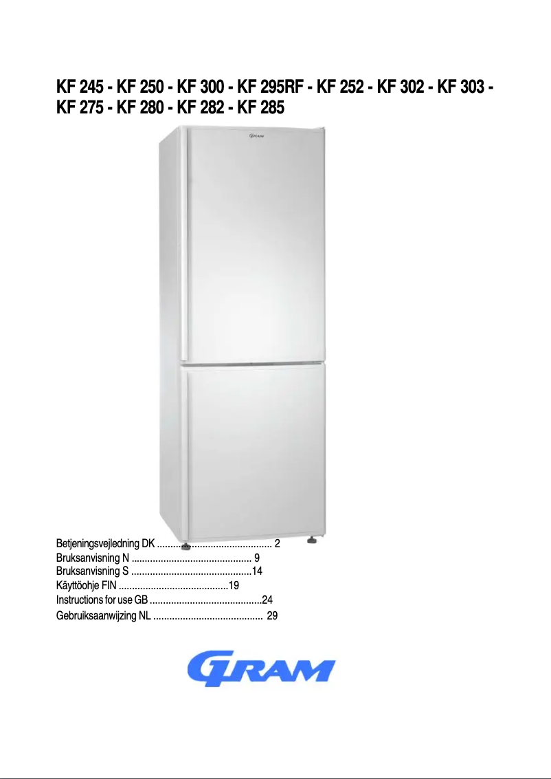 Image de la première page du manuel de l'appareil KF 280