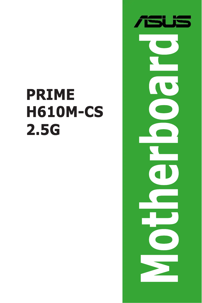 Page 1 de la notice Manuel utilisateur Asus PRIME H610M-CS 2.5G