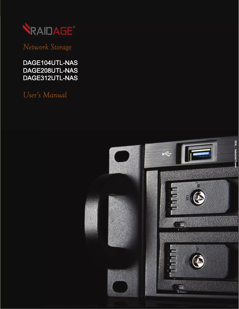 Page 1 of the manual User Manual iStarUSA DAGE104UTL-NAS