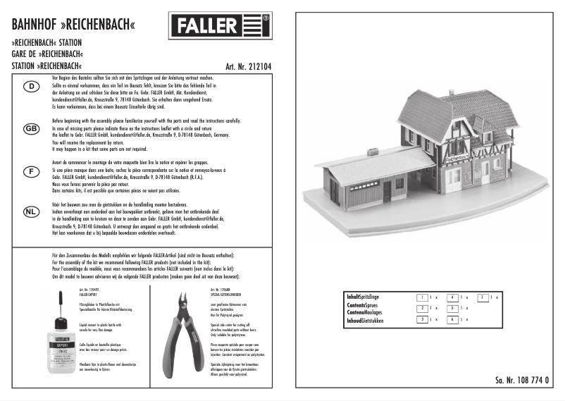 Page n°1 - Manuel utilisateur Faller 212104
