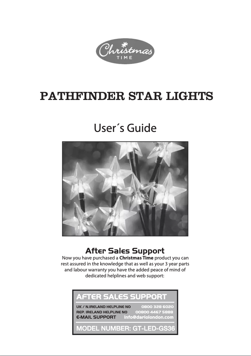 Page 1 de la notice Manuel utilisateur Christmas Time GT-LED-MTG