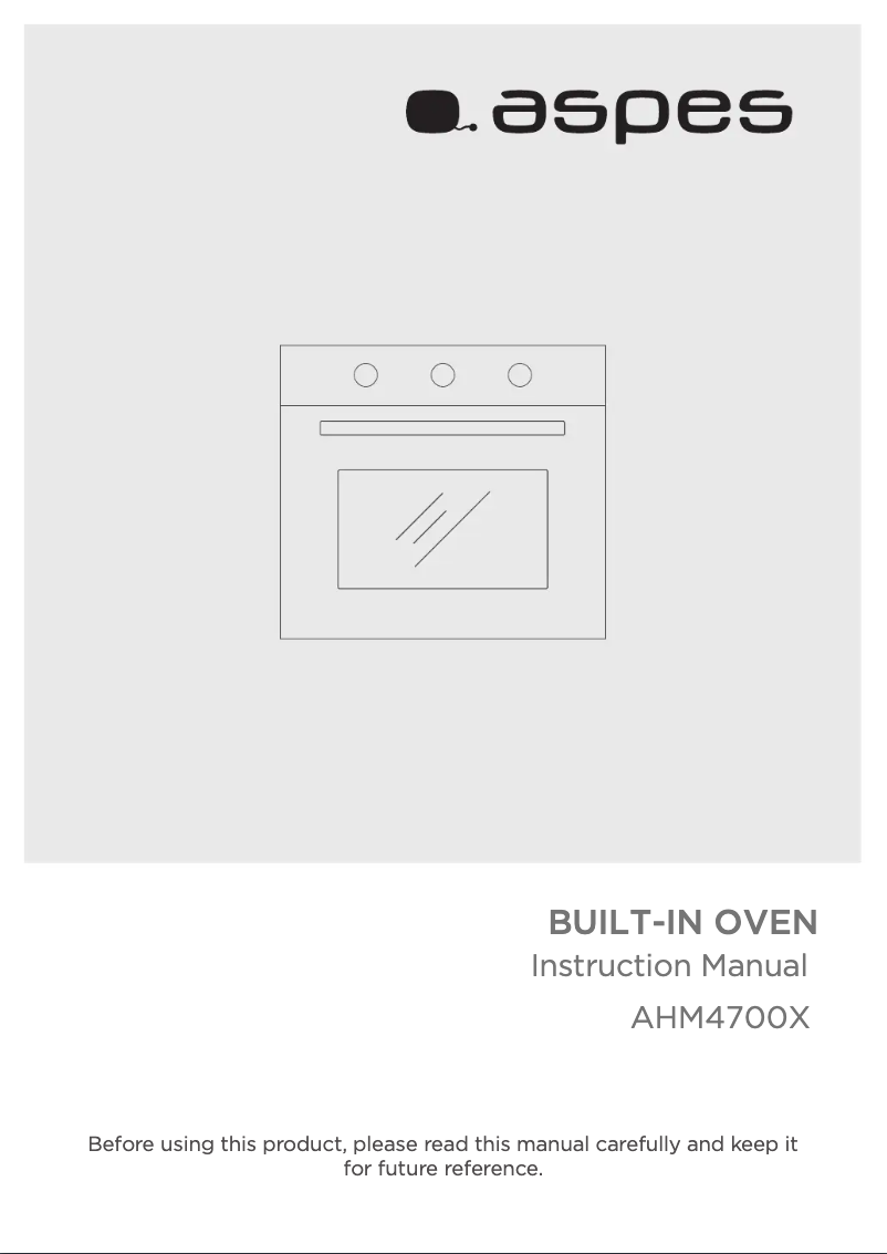 Page 1 de la notice Manuel utilisateur Aspes AHM4700X