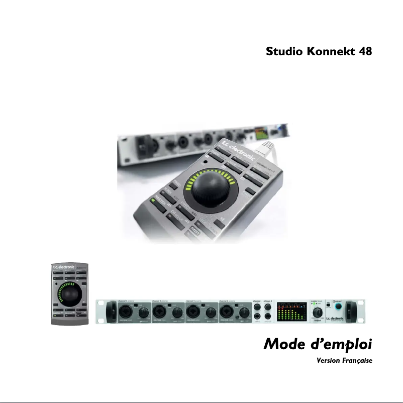 Image de la première page du manuel de l'appareil Studio Konnekt 48D