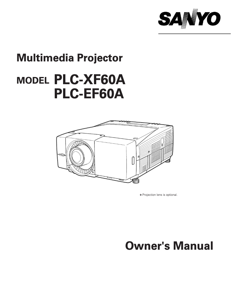 Image de la première page du manuel de l'appareil PLC-EF60A