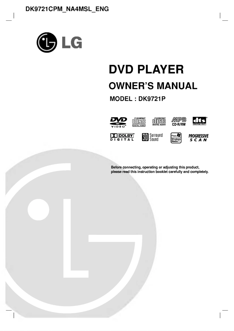 Page n°1 - Manuel utilisateur LG DK9721P