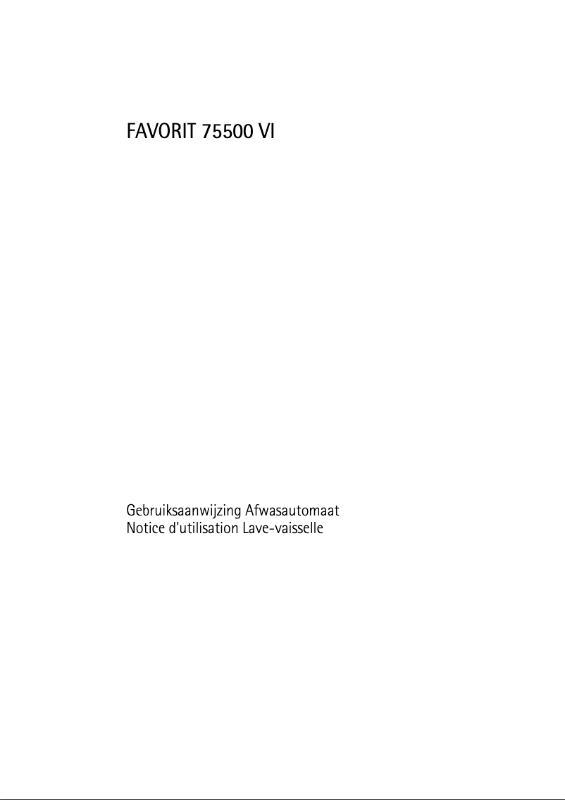 Page 1 de la notice Manuel utilisateur AEG F75500VI0