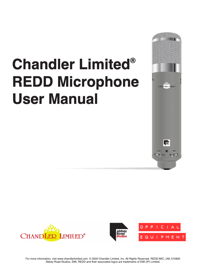 Page n°1 - Manuel utilisateur Chandler REDD