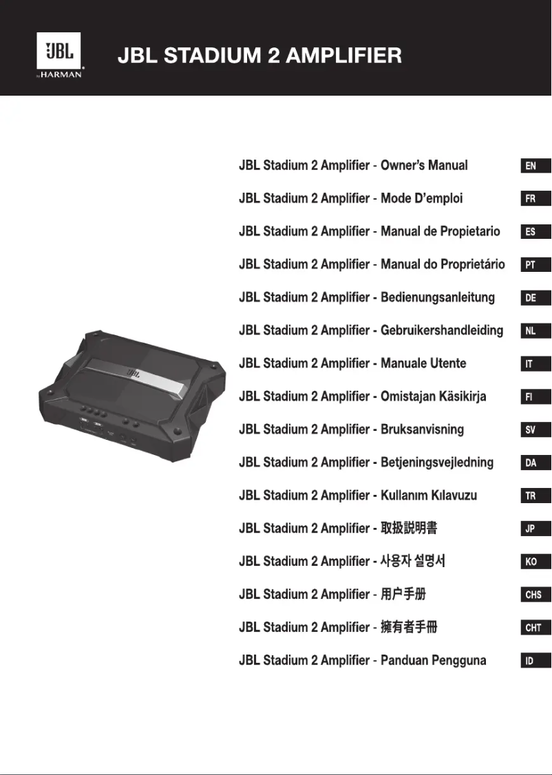 Page 1 de la notice Manuel utilisateur JBL Stadium 2