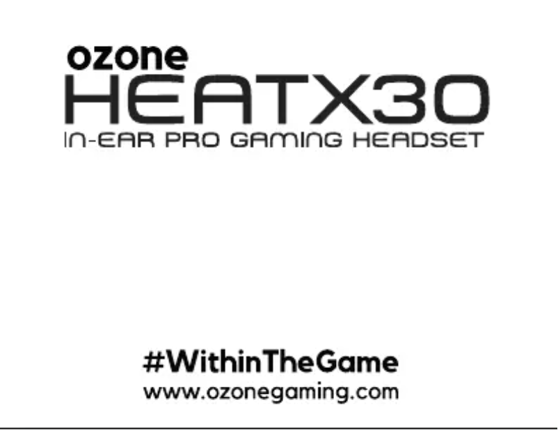 Page 1 de la notice Manuel utilisateur Ozone Heat X30