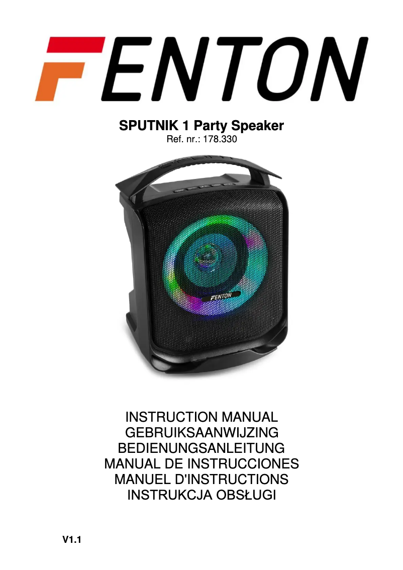 Página 1 del manual Manual de usuario Fenton SPUTNIK 1
