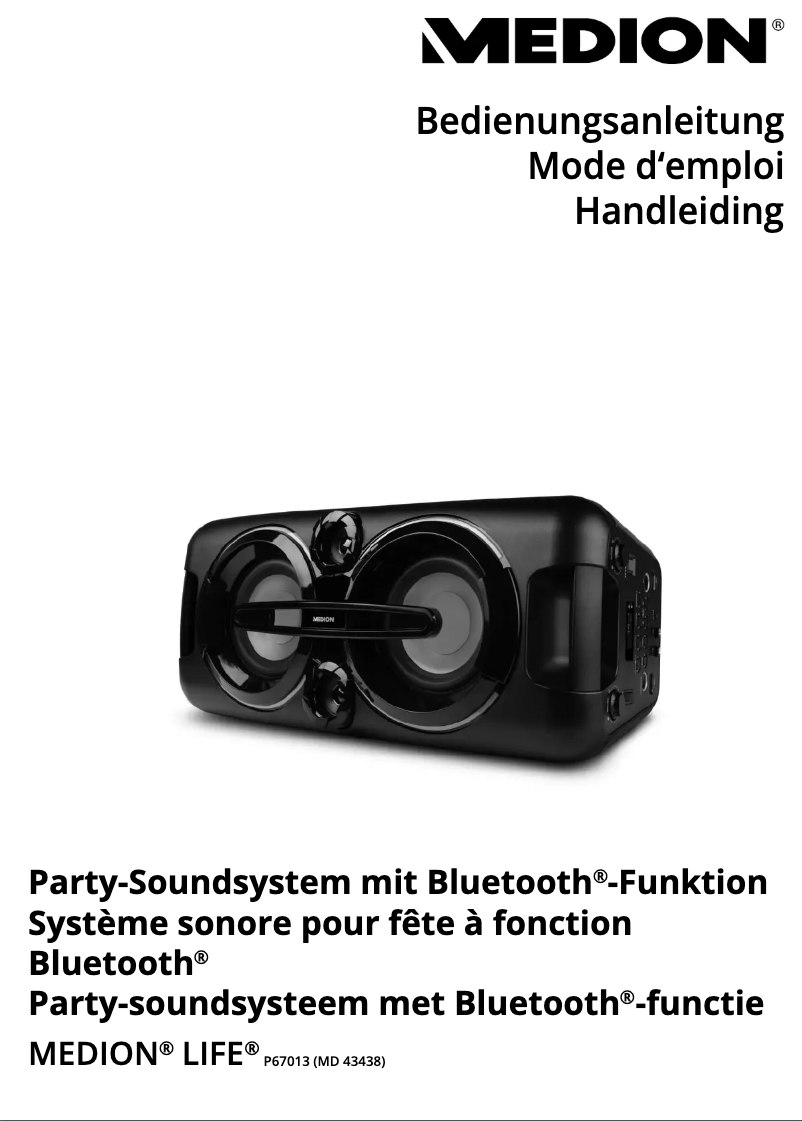 Image de la première page du manuel de l'appareil LIFE P67013 (MD 43438)