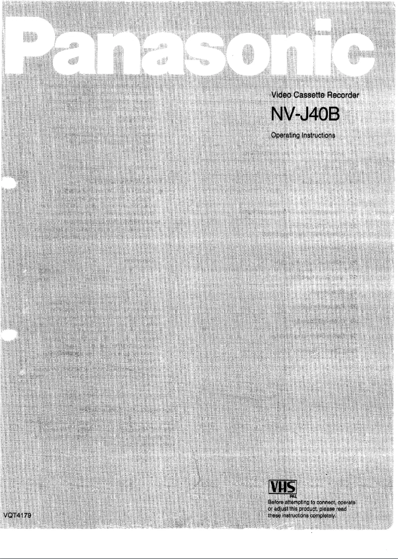 Image de la première page du manuel de l'appareil NV-J40B