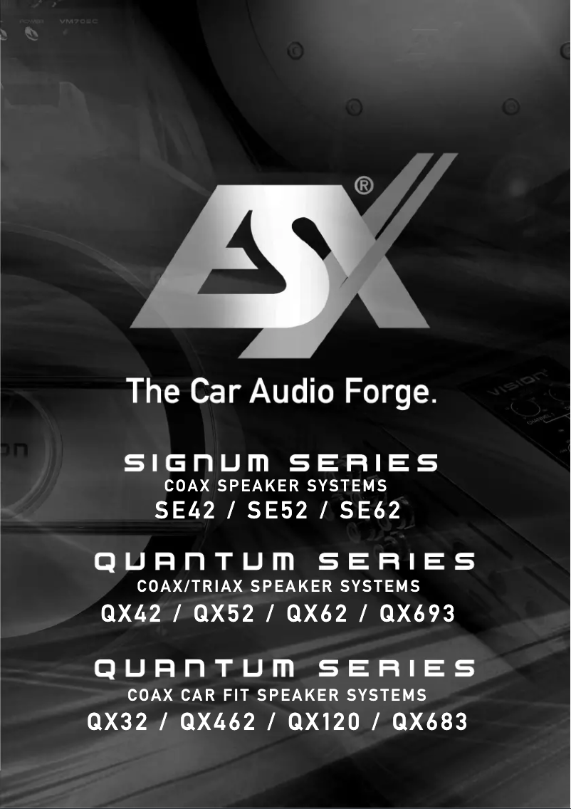 Page 1 de la notice Manuel utilisateur ESX SE-52