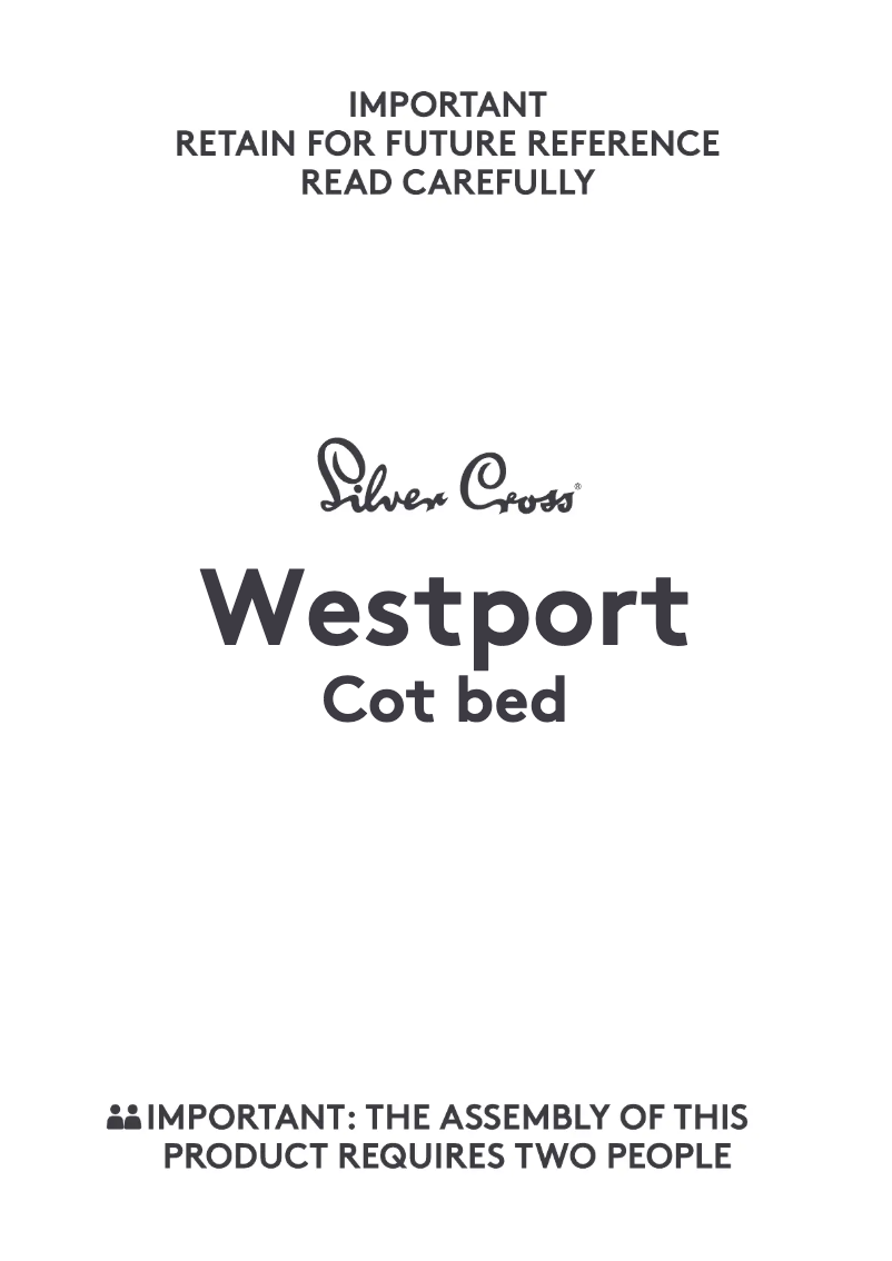 Imagen de la primera página del manual del dispositivo Westport Cot Bed