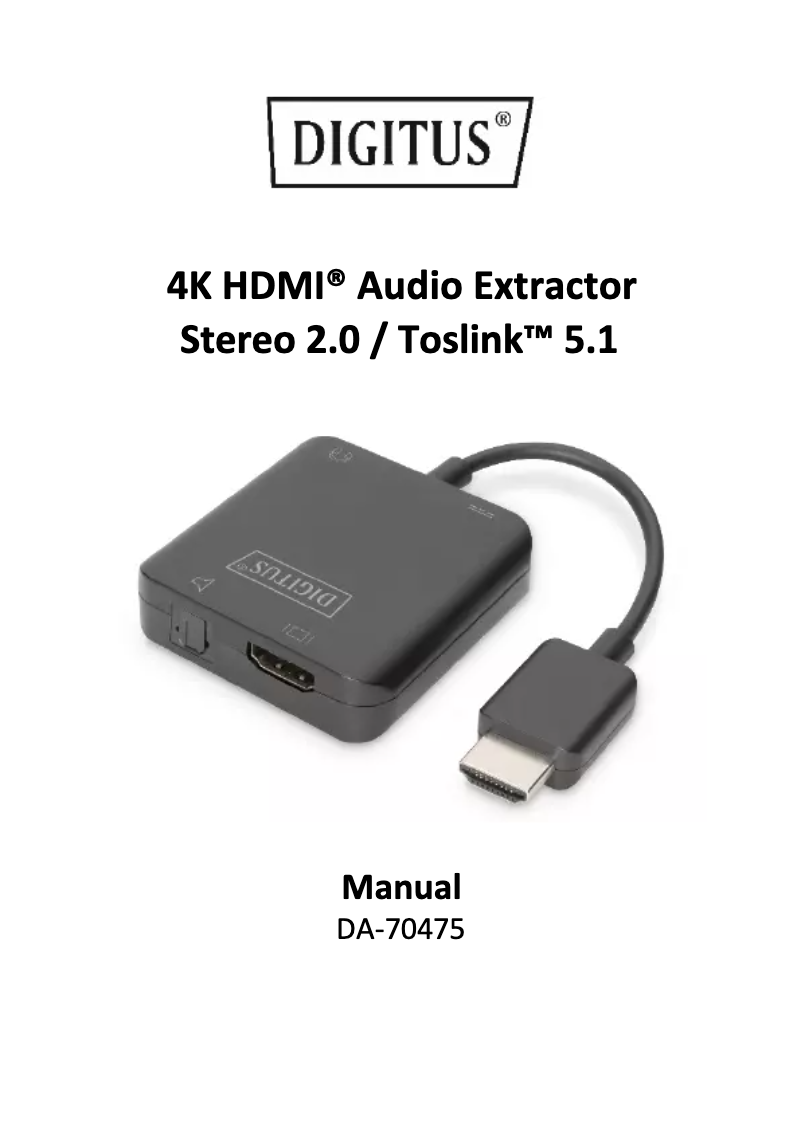 Page n°1 - Mode d'emploi Digitus DA-70475