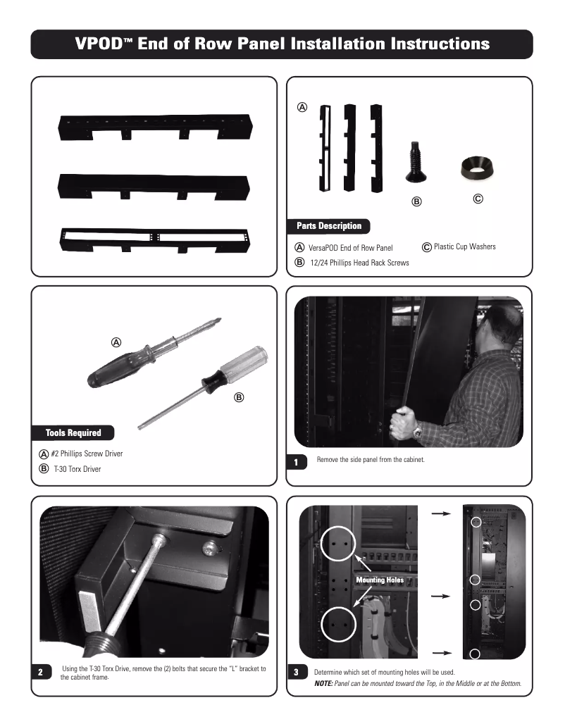 Page n°1 - Manuel utilisateur Siemon VP-BLNK1-1-42