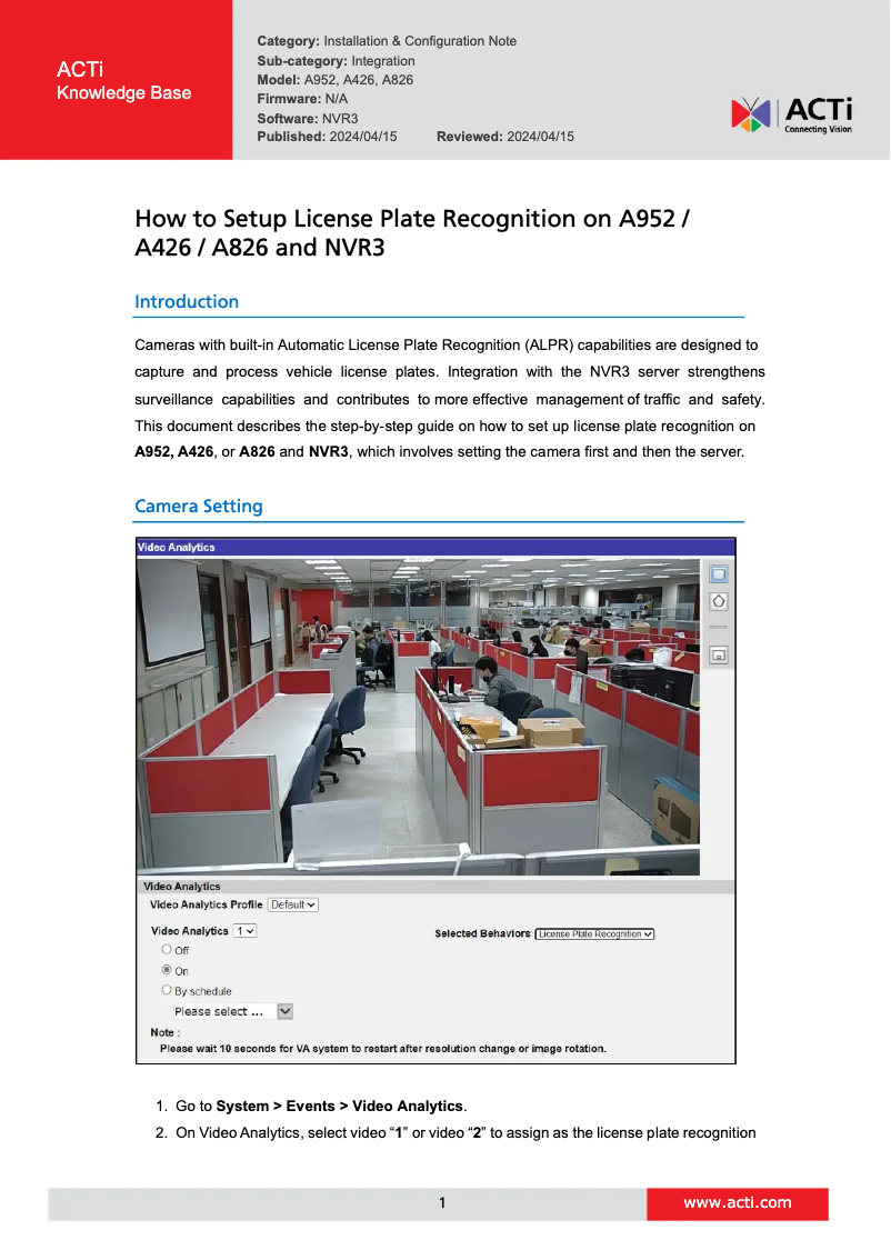 Image de la première page du manuel de l'appareil A826