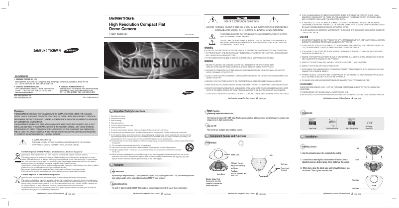 Page 1 de la notice Manuel utilisateur Samsung SCD-2010F