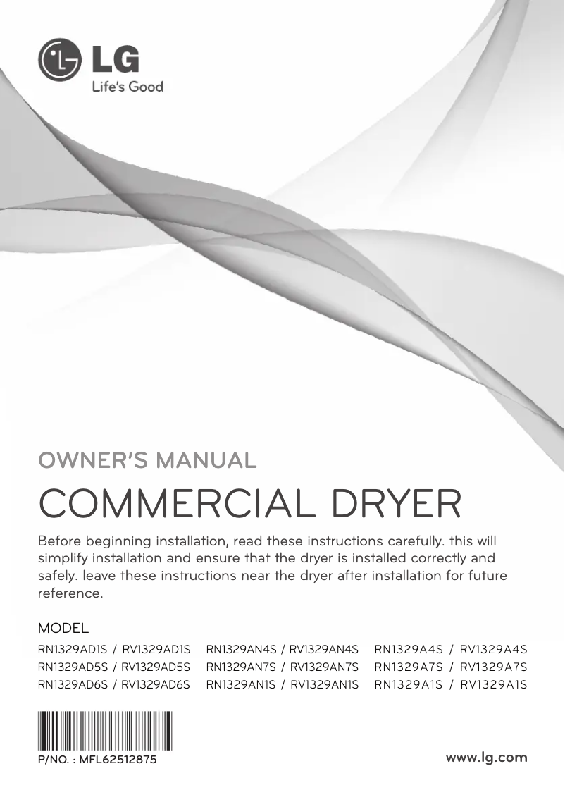 Page 1 de la notice Manuel utilisateur LG RV1329AN4S