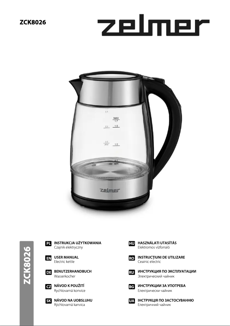 Page n°1 - Manuel utilisateur Zelmer ZCK8026