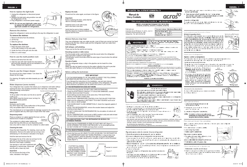 Page n°1 - Manuel utilisateur Acros AT9007G