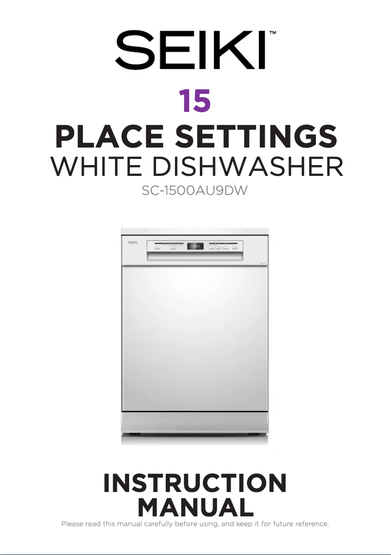 Image de la première page du manuel de l'appareil SC-1500AU9DS