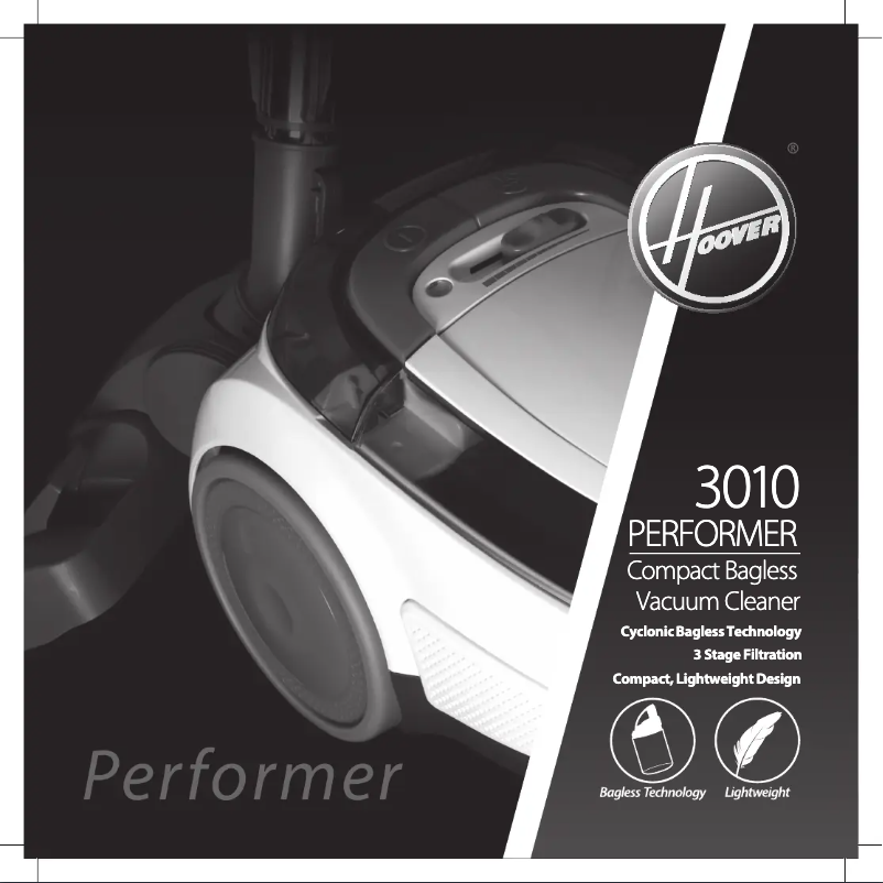 Page 1 de la notice Manuel utilisateur Hoover Performer 3010 VC-T3515
