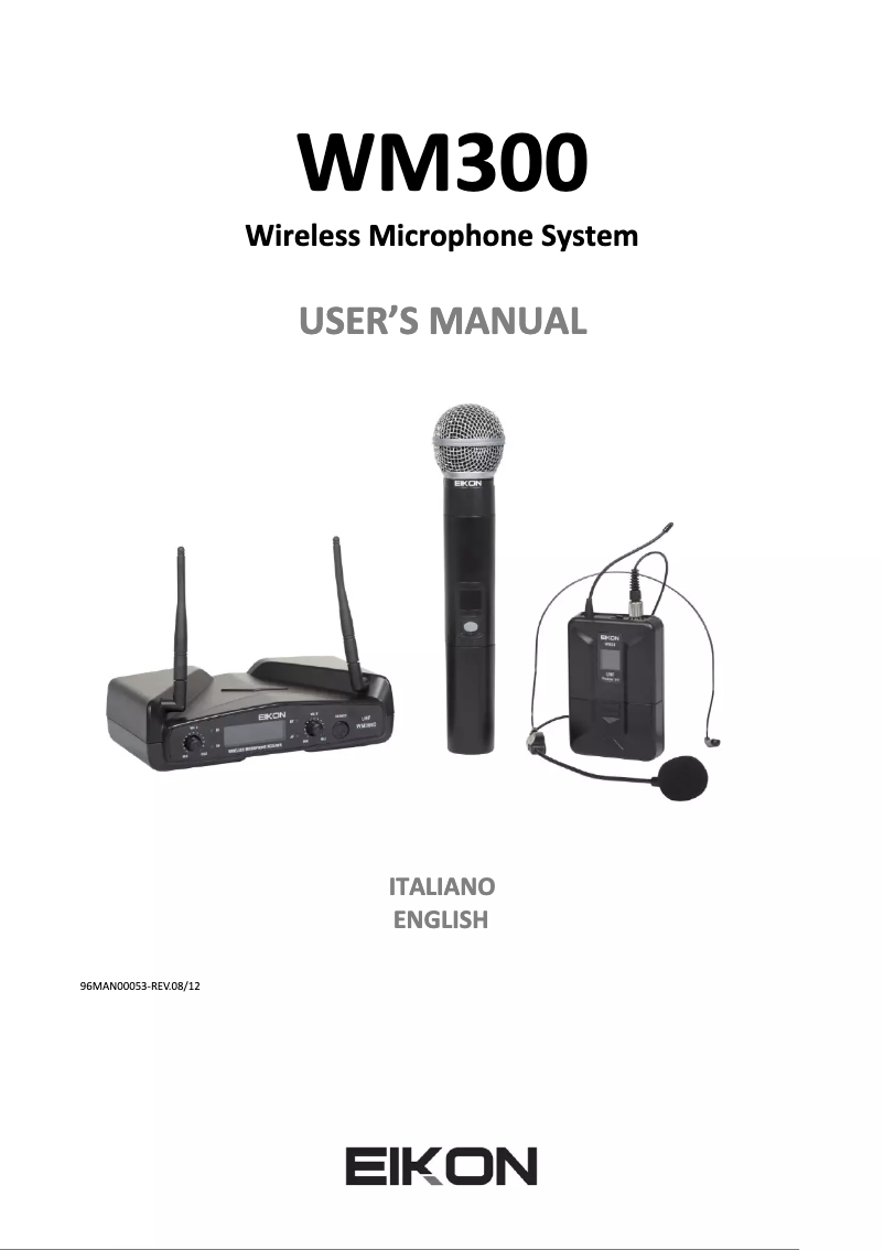 Image de la première page du manuel de l'appareil WM300