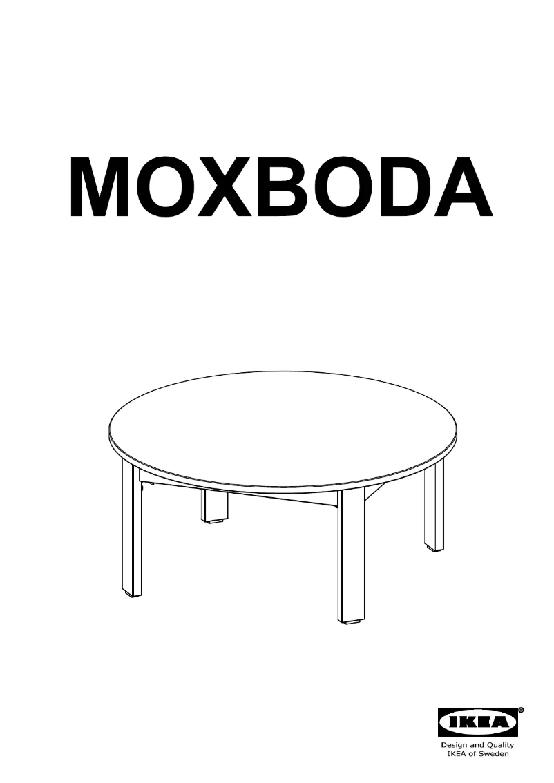 Page 1 de la notice Manuel utilisateur Ikea MOXBODA 905.430.88